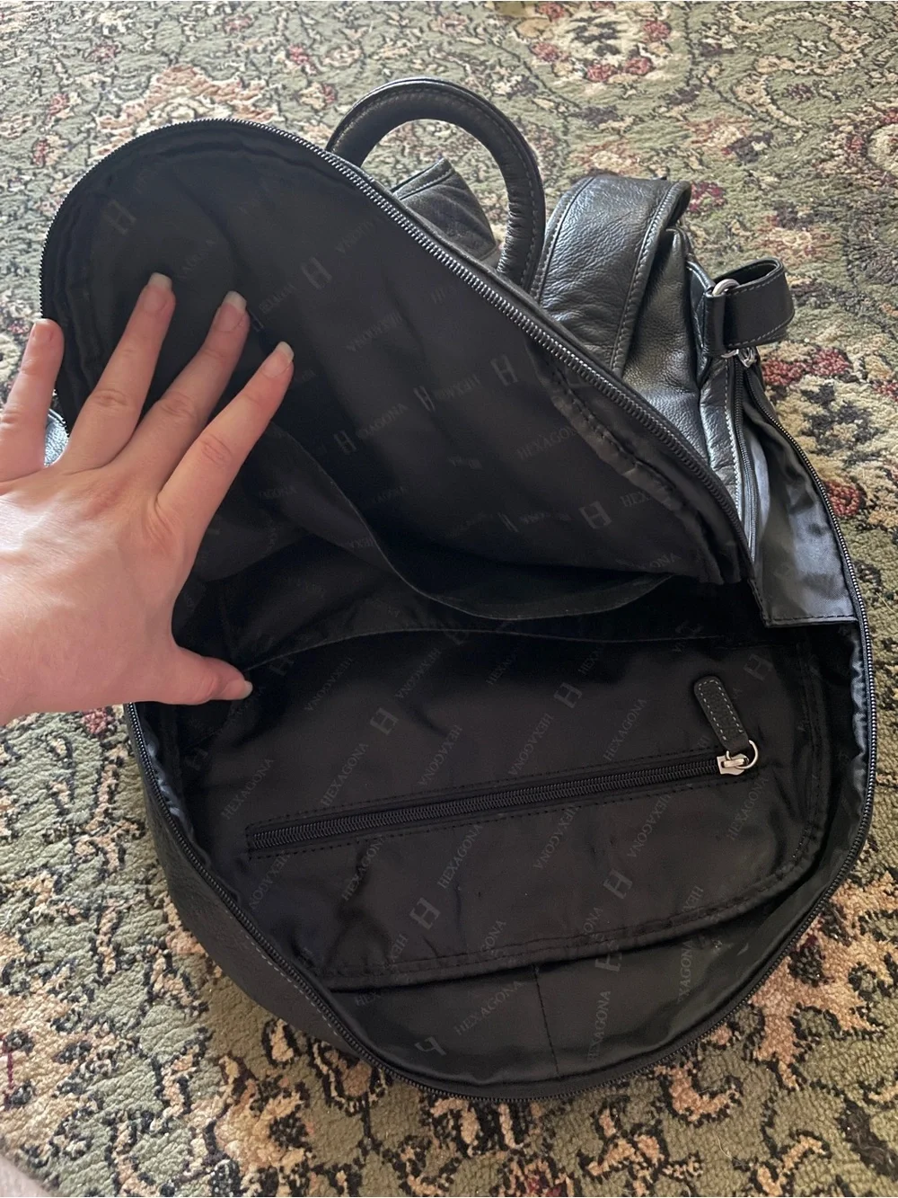 Hexagona Paris Leather Travel Backback